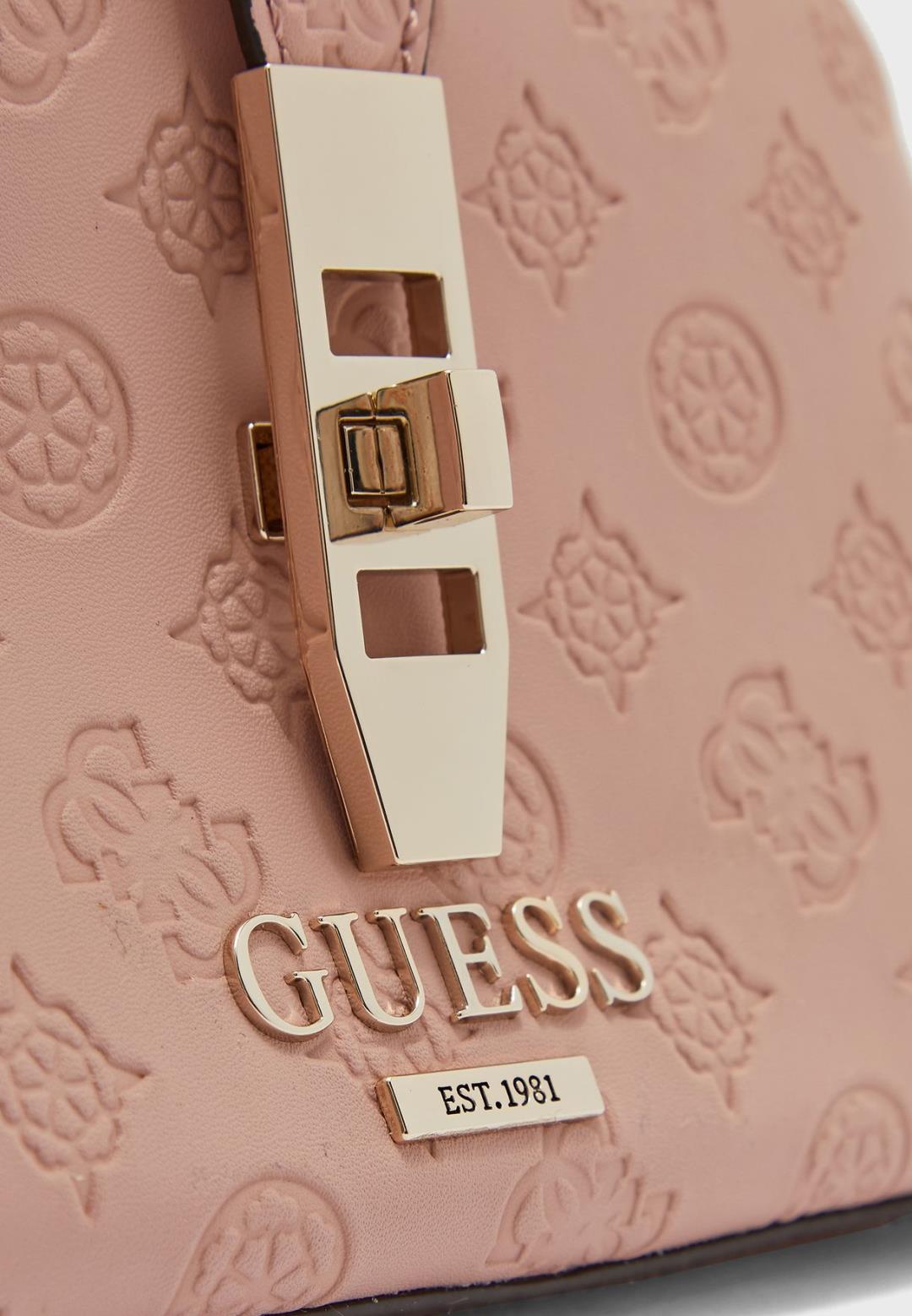 GUESS Peony Classic Small Satchel Pink CHANNELDTY