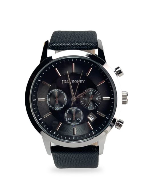 jh sporty mens leather black 8305