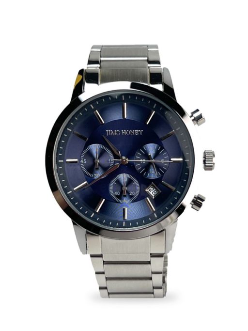 JH Mens Sporty Stainless Blue 8305