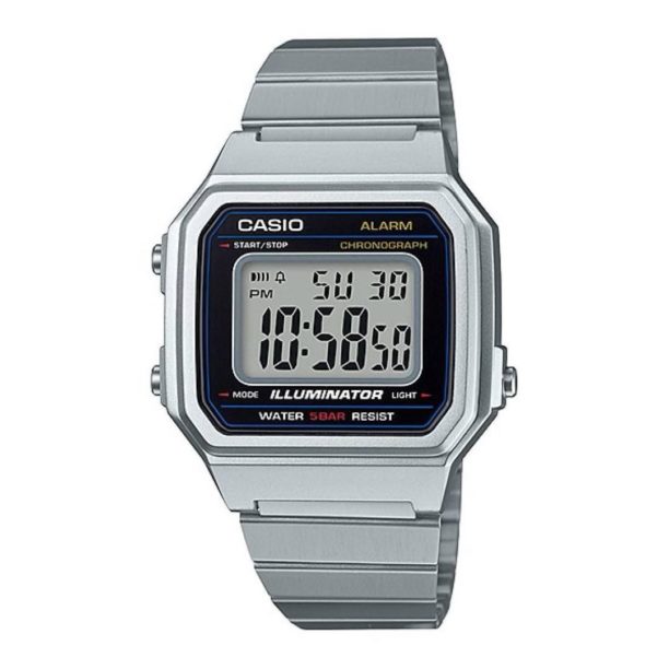 casio digital 41mm B650WD stainless front