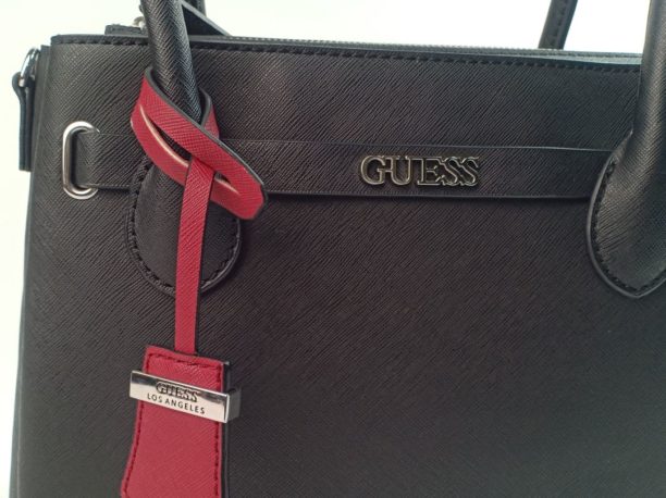 Guess Brownville Satchel Black keychain